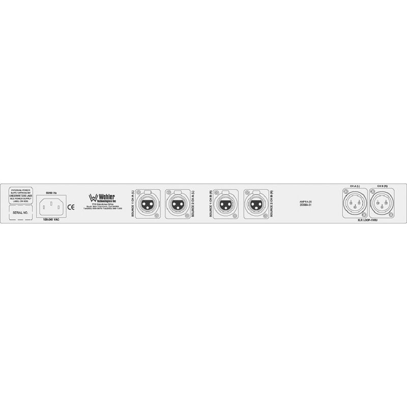 Wohler AMP1A-PLUS Active Rackmount Stereo Audio Monitor