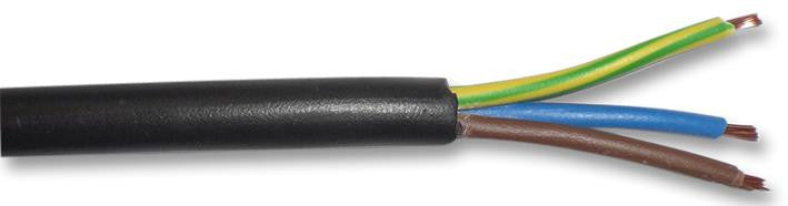 ALPHA WIRE 1941/3 BK003 3-Core Black Unshielded SJT Stranded PVC Power Cable 18 AWG 76.2m (250ft)