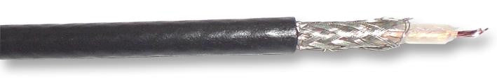 ALPHA WIRE 9174 BK005 Black Coaxial Cable PVC Sheath RG174 / U 30.5m (100ft)