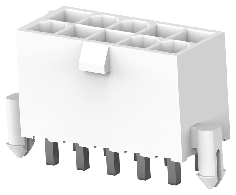 TE Connectivity 1-2825261-0 Rectangular Power Connector 10 Contacts VAL-U-LOK HCS Series PCB Mount Through Hole 4.2 mm New