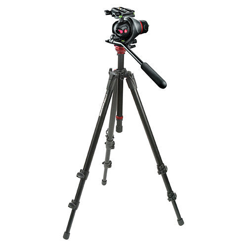 Manfrotto MH055M8-Q5 Photo-Movie Tripod Head with 755XB Aluminum Video Tripod Kit