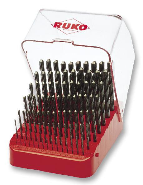 RUKO 205223 DRILL BIT SET, HSS-R, DIN338, 91PC