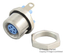 TE CONNECTIVITY T01-0580-S05 Circular Connector, TRIAD 01 Series, Panel Mount Receptacle, 5 Contacts, Solder Socket