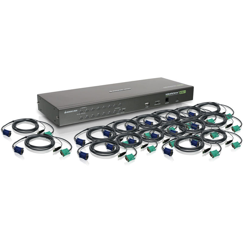 IOGEAR 16-Port USB PS/2 Combo KVM Switch with Cables