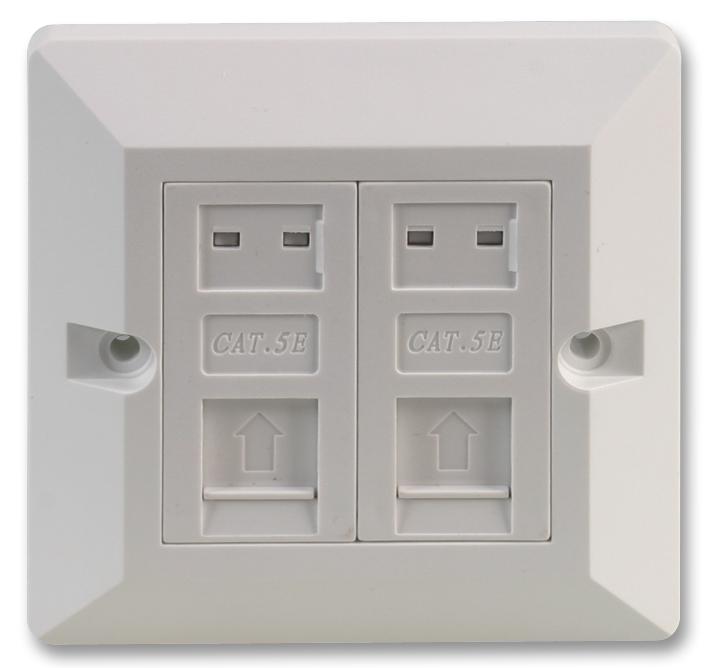 PRO Signal UT-8702 Faceplate Cat5e RJ45 Sockets 2