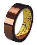 3M 5419 Tape, Self Amalgamating / Bonding, PI (Polyimide) Film, 25 mm, 0.98 ", 33 m, 108.27 ft