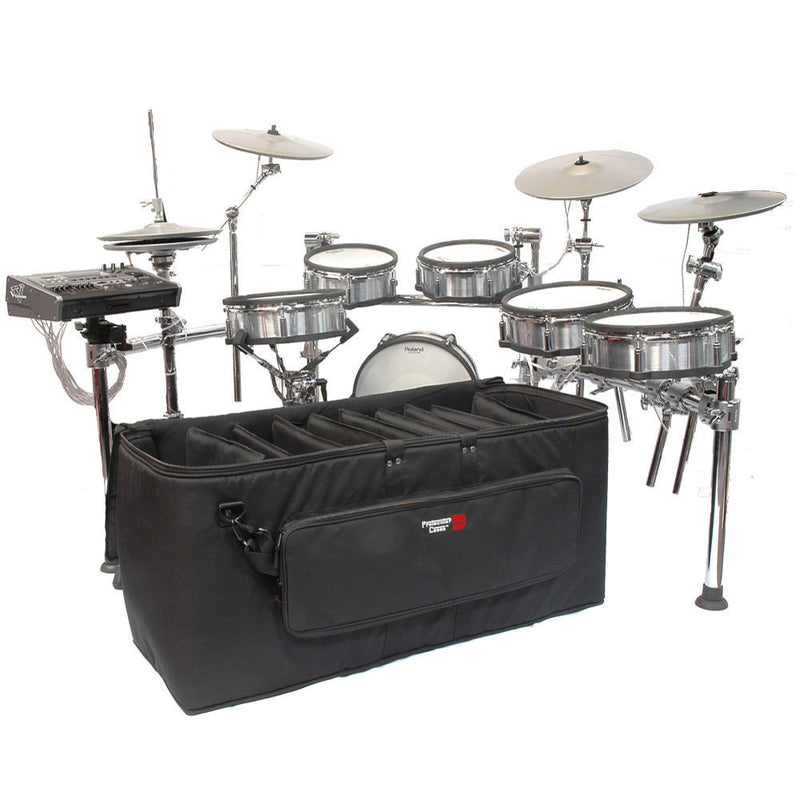 Gator GP-EKIT3616-BW Large Electronic Drum Kit Bag with Wheels (Black)