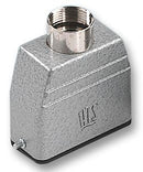 AMP - TE CONNECTIVITY 1-1102119-7 Connector Backshell, Hood, HTS Heavy Duty Connectors, 2, 180&deg;, Aluminium Body