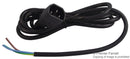 MULTICOMP JA-401 + ( H05VV-F 0.75MM 3G 2M ) Mains Power Cord, IEC 60320 C14, Free Ends, 6.5 ft, 2 m, Black