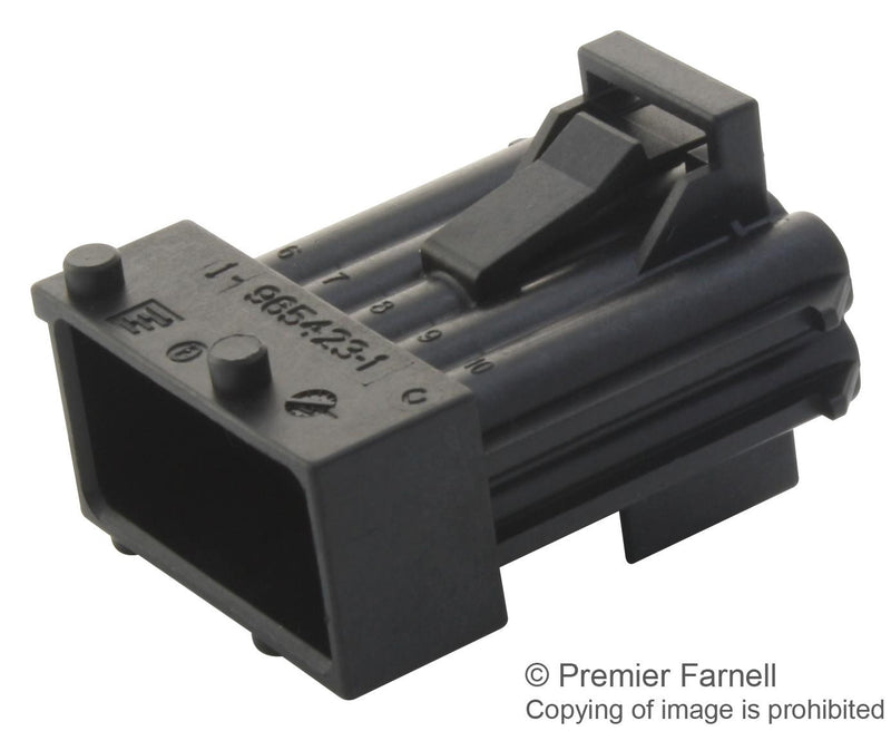 AMP - TE CONNECTIVITY 1-965423-1 Rectangular Power Connector, Housing, JPT Series, Plug, 10 Contacts, Pin