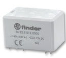 FINDER 66.22.9.012.0000 General Purpose Relay, 66 Series, Power, DPDT, 12 VDC, 30 A