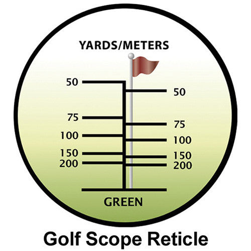 Barska 8x22 Blueline WP Golf Scope (Rangefinder Reticle, Black, Clamshell Packaging)