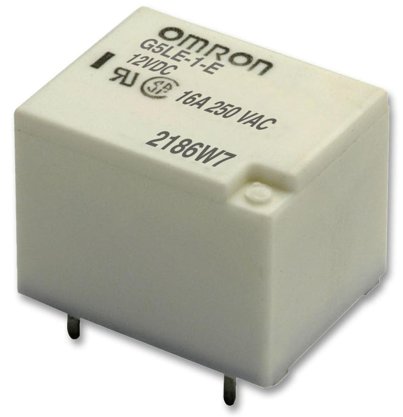 OMRON ELECTRONIC COMPONENTS G5LE-1E 12DC General Purpose Relay, G5LE Series, Power, Non Latching, SPDT, 12 VDC, 16 A