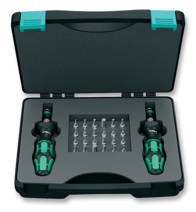 WERA 7440/41 0.3Nm to 3.0Nm Kraftform Torque Screwdriver Set