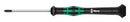 WERA 118030 PZ0 x 60mm Kraftform Micro Round Blade Screwdriver for Pozidriv Screws