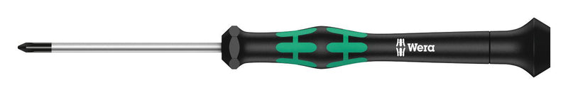 WERA 118030 PZ0 x 60mm Kraftform Micro Round Blade Screwdriver for Pozidriv Screws