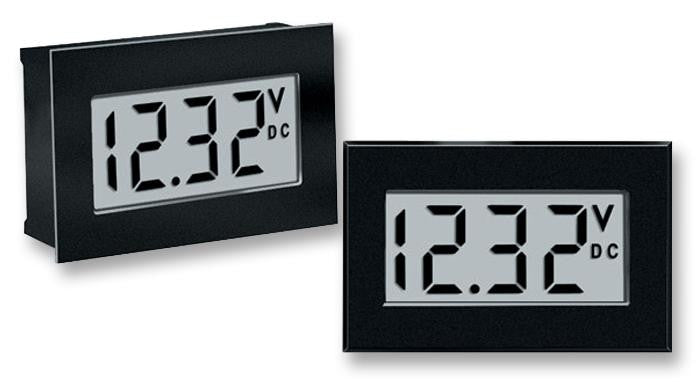 MURATA POWER SOLUTIONS DMS-20LCD-2-5-C Digital Panel Meter, LCD, 3-1/2 Digits, DC Voltage, -20V to +20V