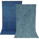 Impact Background Kit with 10 x 24' Stone Blue/Nickel Reversible Muslin Backdrop