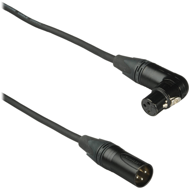 Kopul Studio Elite 4000 Series XLR M to Angled XLR F Microphone Cable - 10' (3 m), Black