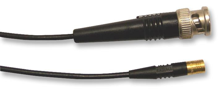 RADIALL R284C0351028 RF / Coaxial Cable Assembly, BNC Straight Plug, SMB Straight Plug, RG174, 50 ohm, 3.3 ft, 1 m