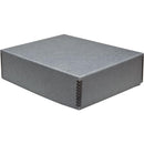 Print File 9.5 x 12.5 x 3" Drop-Front Metal Edge Archival Storage Box (Gray)