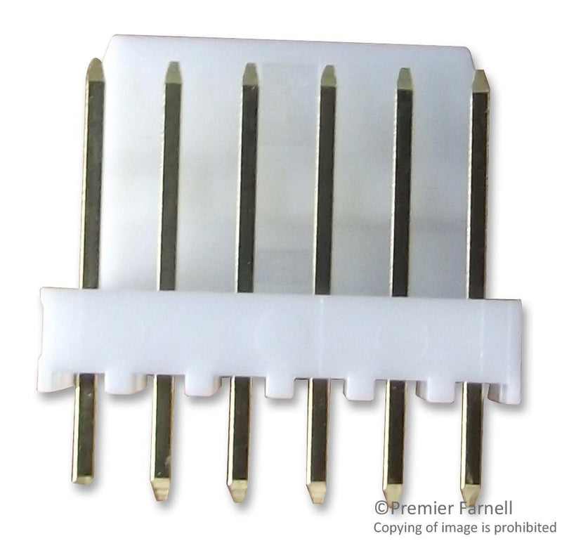 MOLEX 22-29-2061 Wire-To-Board Connector, Vertical, 2.54 mm, 6 Contacts, Header, KK 6410 Series, Through Hole