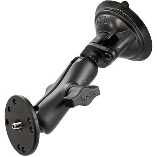 RAM MOUNTS Twist Lock Suction Cup Mount with Round Base Adapter