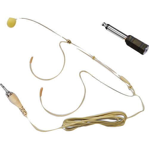 Pyle Pro PMHM2 Omnidirectional Headset Microphone for Wireless Transmitters (Beige, 3.5mm Connector)