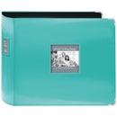 Pioneer Photo Albums T-12JF 12x12" 3-Ring Binder Sewn Leatherette Silver Tone Corner Scrapbook (Blue)