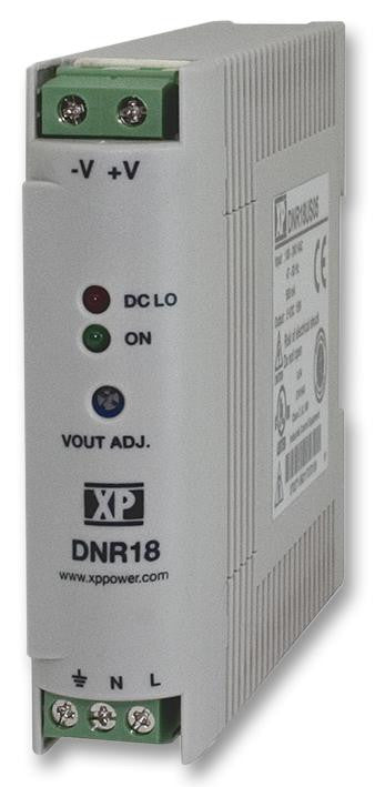 XP POWER DNR05US05 5 Watt DIN Rail Single Output Power Supply, Input 90V to 264V, Output 5V/1A