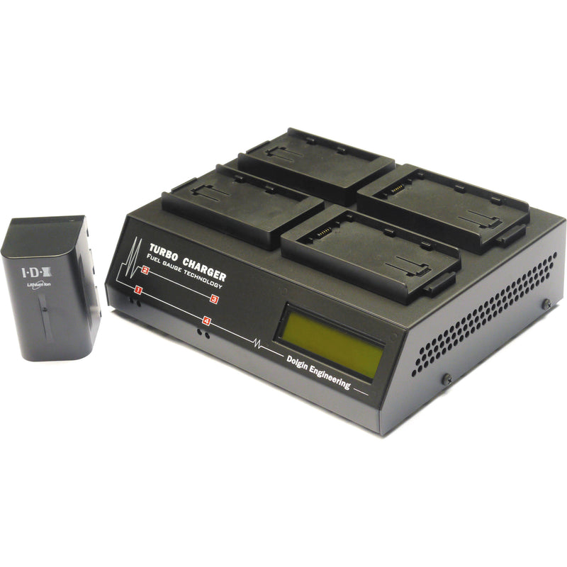 Dolgin Engineering TC400 Four-Position Simultaneous Battery Charger for JVC SSL-JVC50 and SWIT S-8I50