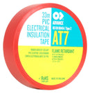 ADVANCE TAPES AT7 RED 33M X 19MM Tape, AT7, Insulating, PVC (Polyvinylchloride), 19 mm, 0.75 ", 33 m, 108.27 ft