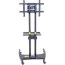 Luxor FP2500 Adjustable Height LCD TV Stand and&nbsp;Mount with Accessory Shelf