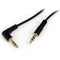 StarTech Right Angle 3.5mm to 3.5mm Stereo Audio Cable (Black, 6')