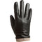 Freehands Women's Leather Gloves (Medium, Black)