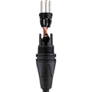 Kopul Coiled 3-Pin XLR-M to Angled 3-Pin XLR-F Cable - 8 to 24" (20 to 61 cm), Black