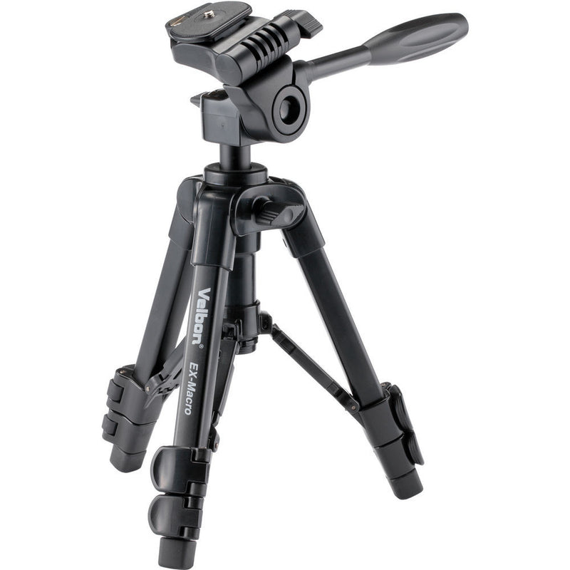 Velbon EX-Macro Aluminum Tabletop Tripod with 3-Way Pan/Tilt Head