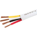 Cmple 16 AWG CL2 Rated 4-Conductor Loud Speaker Cable for In Wall Installation (White, 100')