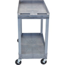 Luxor 32 x 18" Two-Shelf Utility Cart (Gray)