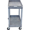 Luxor 32 x 18" Two-Shelf Utility Cart (Gray)