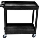 Luxor 32 x 18" Two-Shelf Utility Cart (Black)