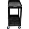 Luxor 32 x 18" Two-Shelf Utility Cart (Black)