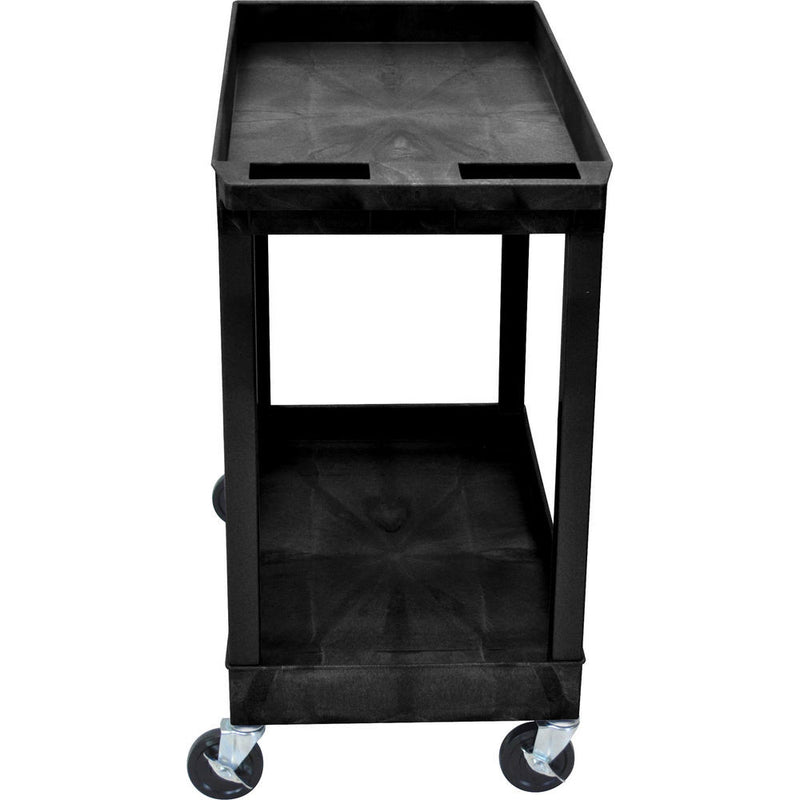 Luxor 32 x 18" Two-Shelf Utility Cart (Black)