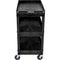 Luxor 32 x 18" Three-Shelf Utility Cart (Black)