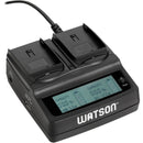 Watson Duo LCD Charger with Two NP-BX1 Battery Plates