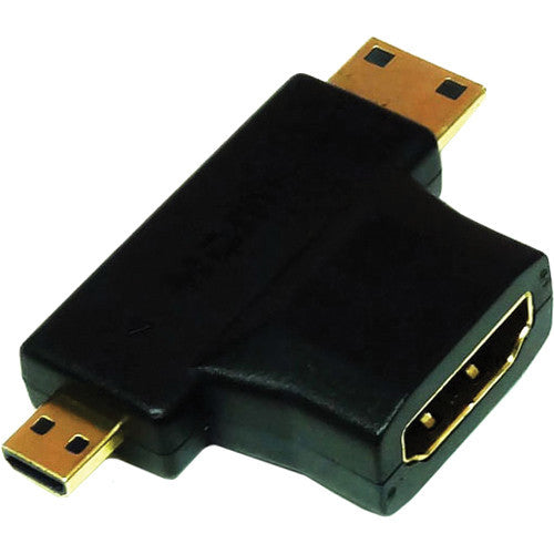 Tera Grand HDMI Female to Mini-HDMI Male and Micro-HDMI Male 2-in-1 Adapter