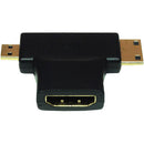 Tera Grand HDMI Female to Mini-HDMI Male and Micro-HDMI Male 2-in-1 Adapter