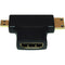 Tera Grand HDMI Female to Mini-HDMI Male and Micro-HDMI Male 2-in-1 Adapter