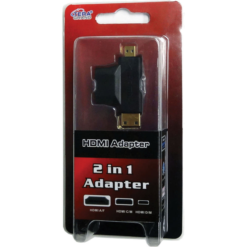 Tera Grand HDMI Female to Mini-HDMI Male and Micro-HDMI Male 2-in-1 Adapter