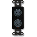 RDL DB-XLR2F Decora Wall Plate with Dual XLR 3-Pin Female Connectors (Black)